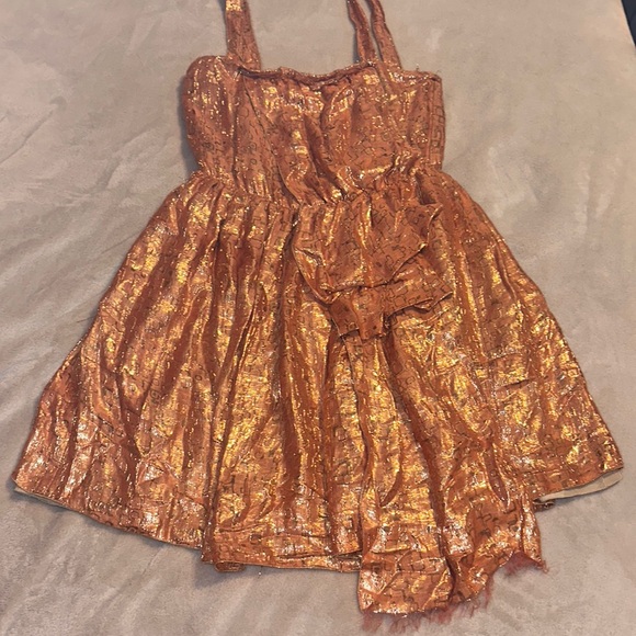 gold missoni dress Missoni Vintage Sequin Chevron Open Shoulder Maxi Dress – Basha Gold main image 1